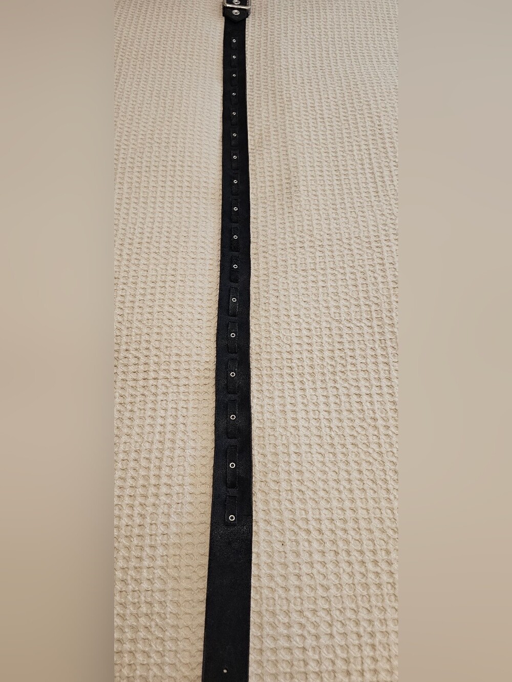 Vintage Handmade Black And Silver Concho Belt Unisex - Picture 7 of 12